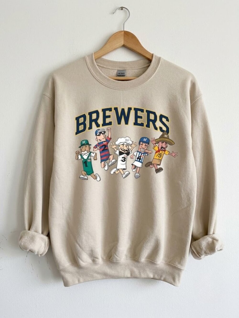 Milwaukee Baseball Sausage Race Vintage Vibe Comfy Sweatshirt Pullover